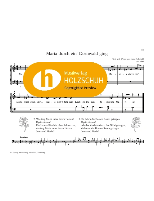 Maria durch ein Dornwald ging